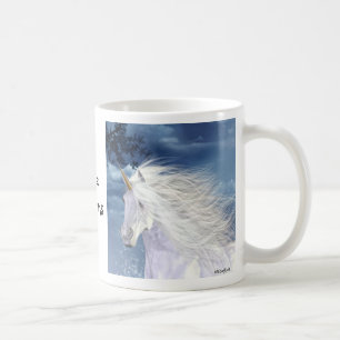 Taza De Café Belleza del blanco del unicornio