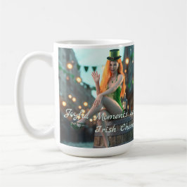Taza De Café Belleza del Día de San Patricio sentada en un barr