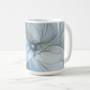 Taza De Café Belleza elegante arte abstracto fractal flor moder