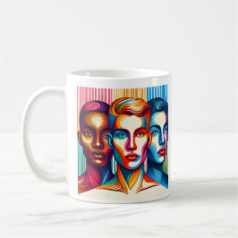 Taza De Café Belleza en la igualdad 3 caras
