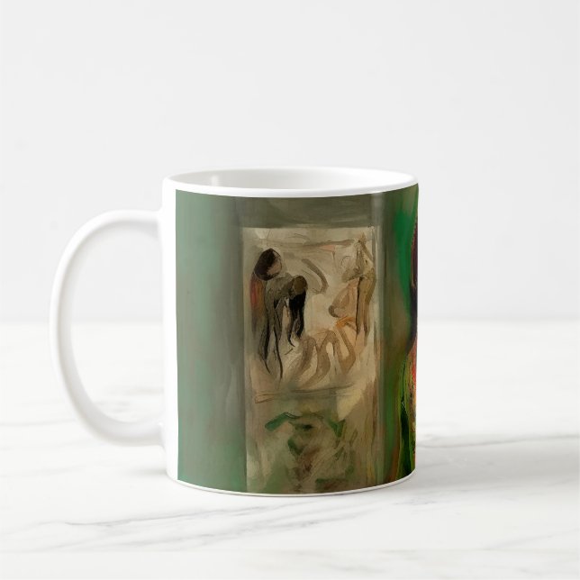Taza De Café Belleza en verde (Izquierda)