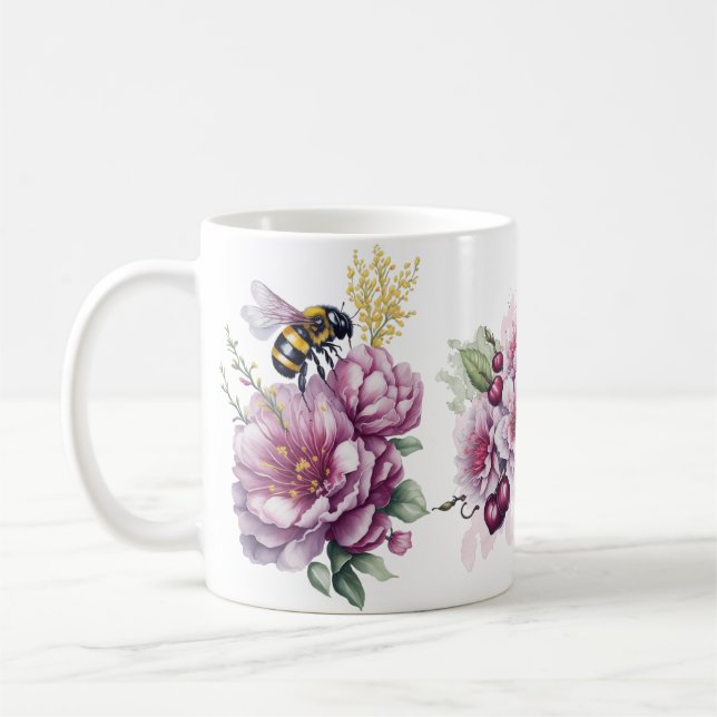 Taza De Café Belleza floral (Izquierda)