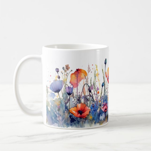 Taza De Café Belleza floral (Izquierda)
