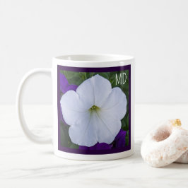 Taza De Café Belleza fotográfica de flor blanca para abatir el