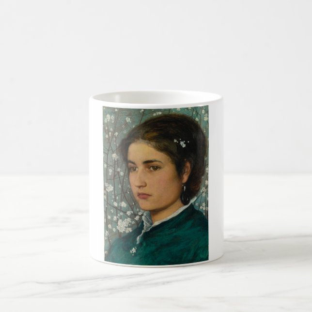 Taza De Café Belleza joven (mujer elegante) (retrato femenino) (Centro)
