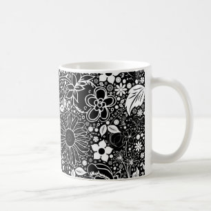 Taza De Café Bellezas botánicas Black n White Coffee Mug