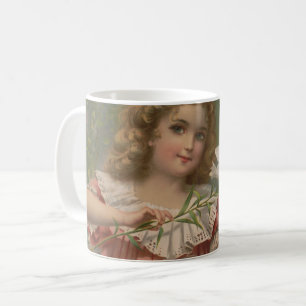 Taza De Café Bellezas de Pascua, Ilustración Vintage, 1898