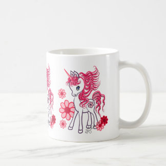 Taza De Café Bello Unicornio Bebé Femenino Rojo