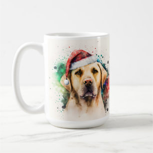 TAZA DE CAFÉ BELO LABRADOR RETRIEVER DE ACUARELA AMARILLO