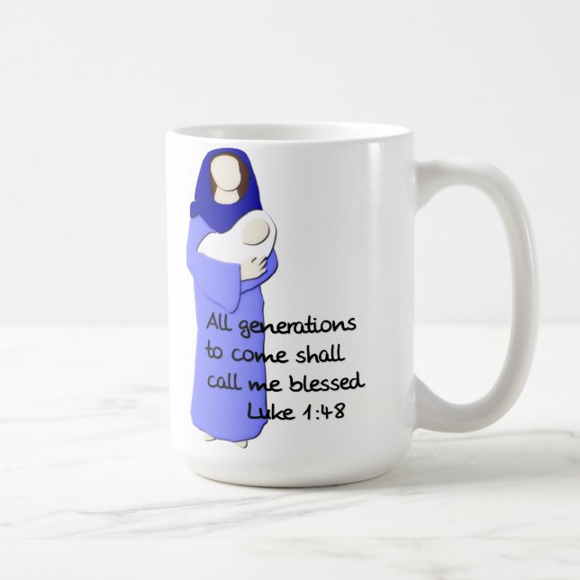 Taza de café bendecida del Virgen María (Derecha)