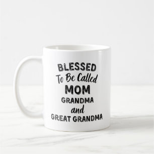 Taza De Café Bendecida por ser llamada MAMÁ Abuela y Bisabuela