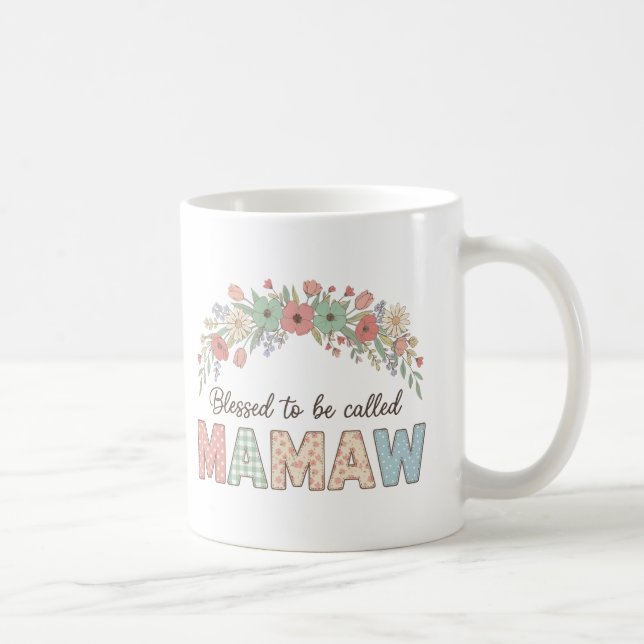 Taza De Café Bendecida por ser llamada Mamaw (Derecha)