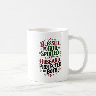 Taza De Café Bendecido por Dios, malcriado por el marido