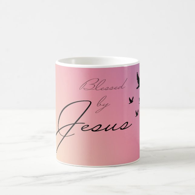 Taza De Café Bendecido por Jesús Mug (Centro)