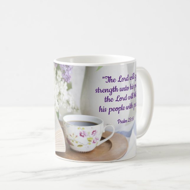 Taza De Café Bendecidos con la paz (Anverso derecho)