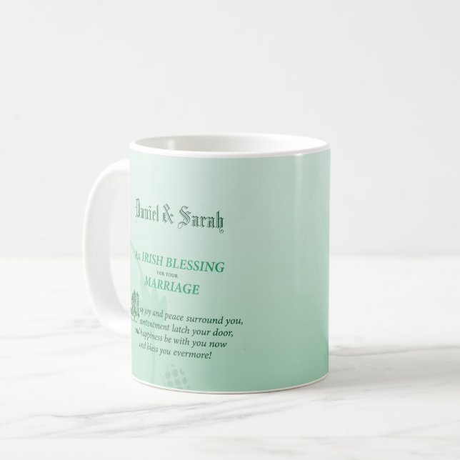 Taza De Café Bendición a Boda irlandés (Anverso izquierdo)