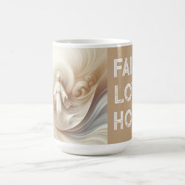 Taza De Café Bendición de madre divina en medio de tonos blanco
