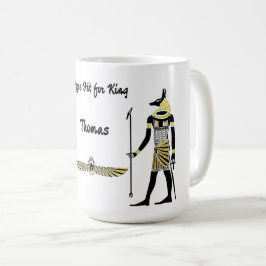 Taza De Café Bendición del faraón dorado: arte antiguo egipcio
