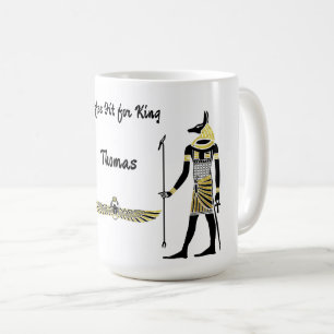 Taza De Café Bendición del faraón dorado: arte antiguo egipcio