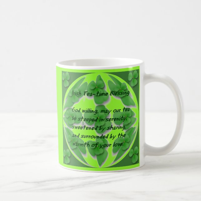 Taza De Café Bendición irlandesa del Tea-Time - (Derecha)