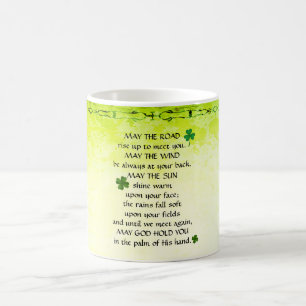 Taza De Café Bendición irlandesa, que el camino se levante para