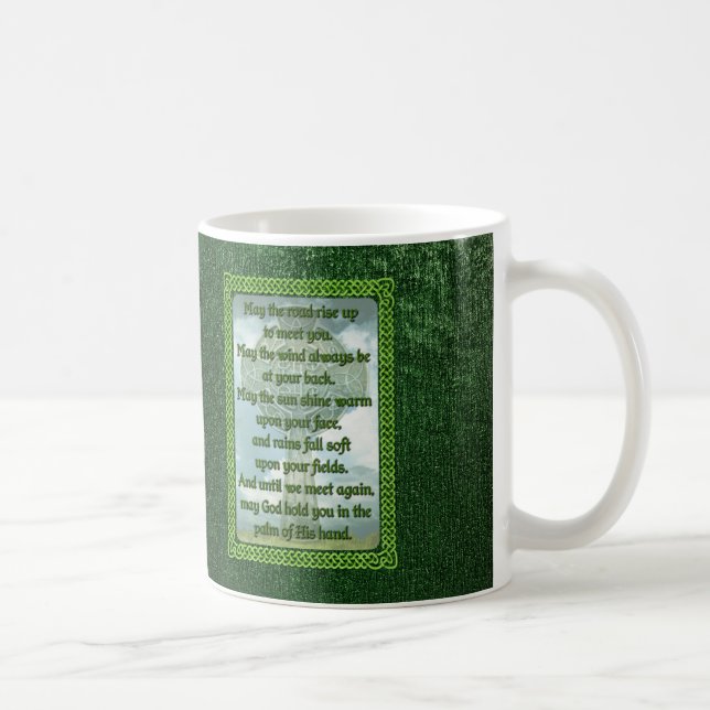 Taza De Café Bendición irlandesa verde (Derecha)
