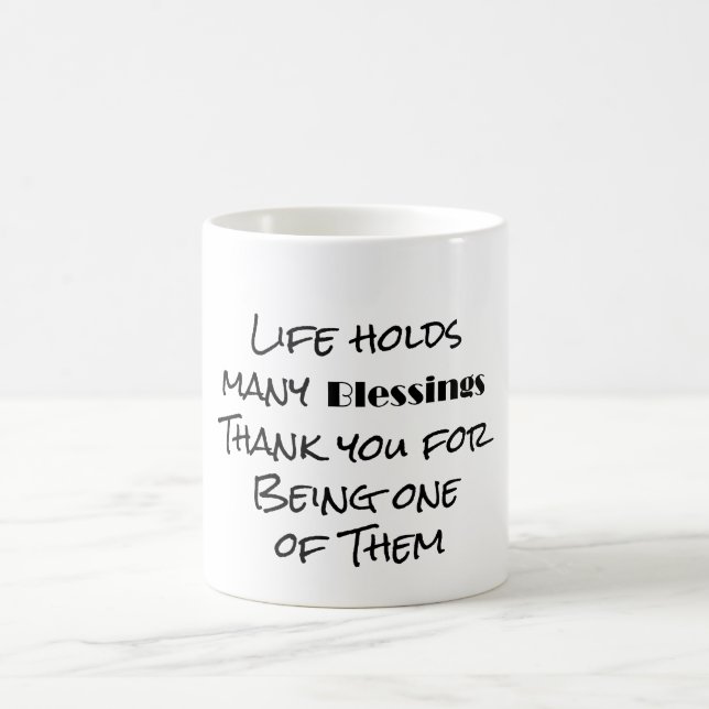 Taza De Café Bendiciones de la vida y gracias (Centro)