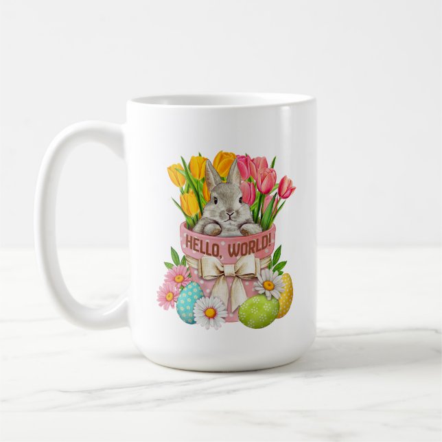 Taza de café - Bendiciones de Pascua - Hola Mundo (Izquierda)