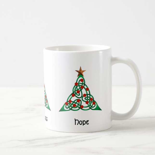 Taza De Café Bendiciones de Yuletide, saludos, esperanza (Derecha)