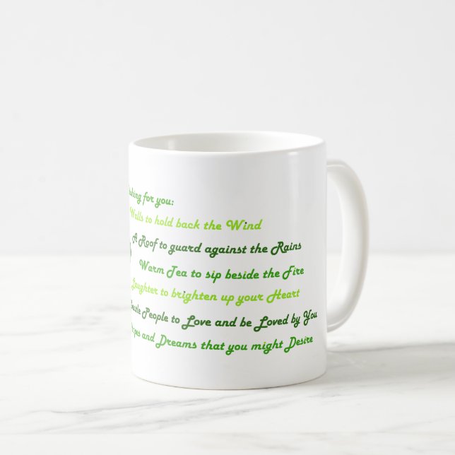 Taza De Café Bendiciones irlandesas (Anverso derecho)