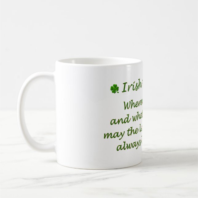 Taza De Café Bendiciones irlandesas - Café Mug (Izquierda)