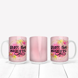 Taza De Café Bendiciones Mis Flores De Primavera Rosa