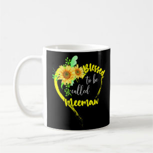 Taza De Café Bendita De Ser Llamada Meemaw Sunflower Meemaw Mot