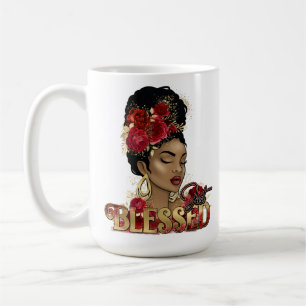 Taza De Café Bendita Reina negra Melanin Mujeres Sista