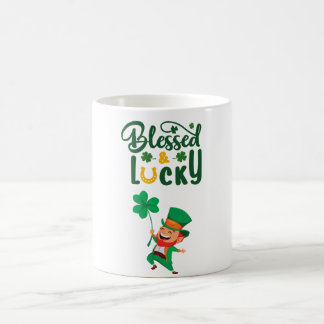 Taza De Café Bendita y afortunada Leprechaun Mug