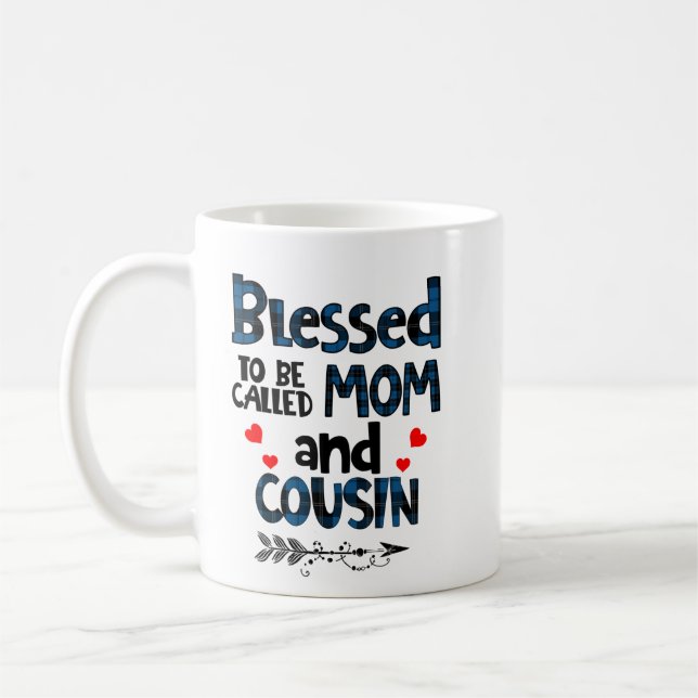 Taza De Café Bendito De Ser Llamado Mamá Y Primo (Izquierda)