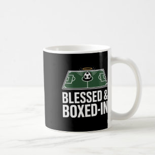 Taza De Café Bendito y encerrado en el campo de fútbol Byll con