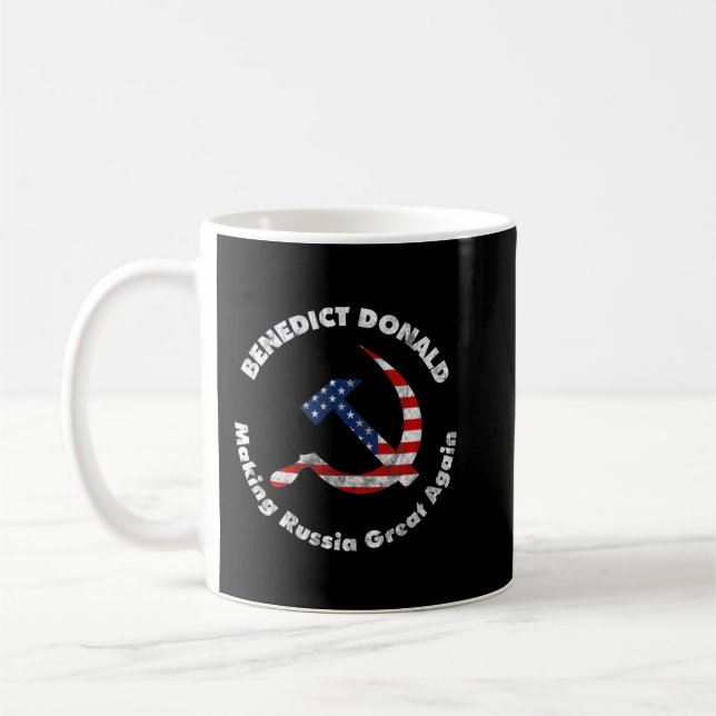 Taza De Café Benedicto Donald hace a Rusia grande nuevamente an (Izquierda)