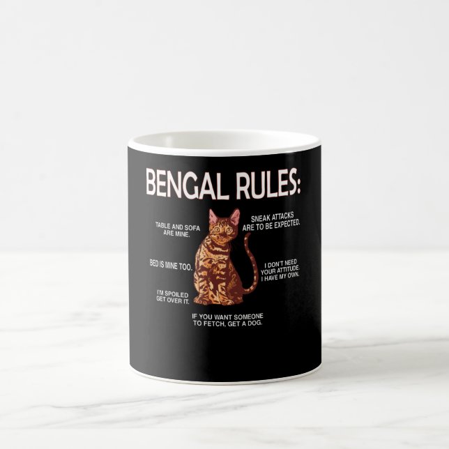 Taza De Café Bengal Cat Lover Gifts Cat Owner Rosetted Bengal (Centro)