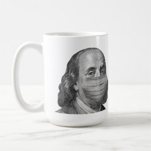 Taza De Café Benjamin Franklin en máscara