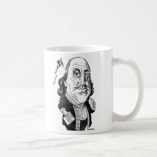 Taza De Café Benjamin Franklin Mug (Derecha)