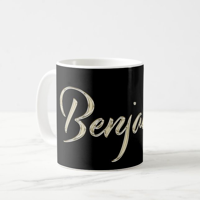 Taza De Café Benjamin Name whitegold Tasse Teetasse Kaffeetasse (Anverso izquierdo)