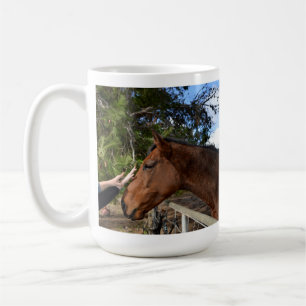 Taza De Café Bennie El Caballo Marrón Grande,
