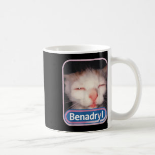 Taza De Café Benny Benny Cat Benadryl &amp; Gracioso