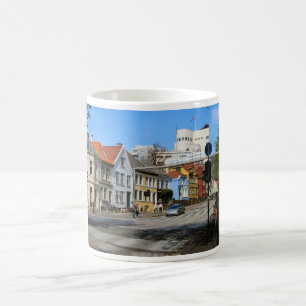 Taza De Café Bergen, calle de la ciudad