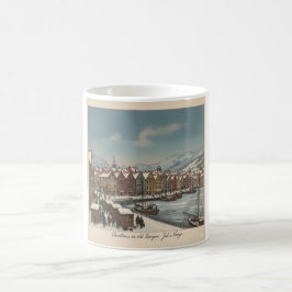 Taza De Café Bergen, Norway Christmas Coffee Mug