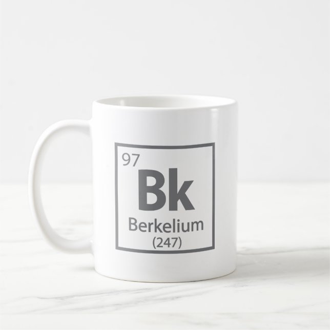 Taza De Café Berkelium - Tabla periódica de ciencias de Berkele (Izquierda)