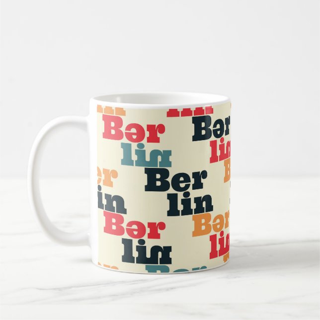Taza De Café Berlin Digital Creative, Print Pattern. (Izquierda)