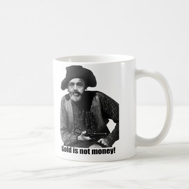 Taza De Café Bernanke - el oro no es dinero (Derecha)