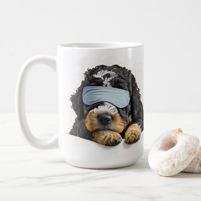 Taza De Café Bernedoodle Bernese Goldendoodle Labradoodle (Con donut)
